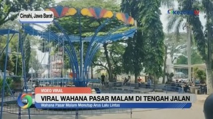 Viral! Wahana Pasar Malam di Tengah Jalan Cimahi