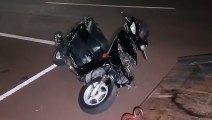 Motociclista fica ferido em acidente na Avenida Tancredo Neves