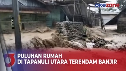 Banjir Melanda Puluhan Rumah dan Sekolah di Tapanuli Utara