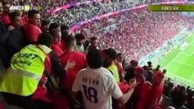 Pelea en la tribuna tras partido de Francia vs Marruecos