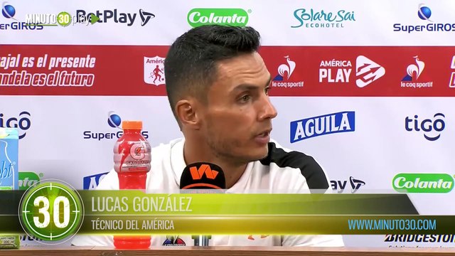 Gracias a los jugadores que nos respaldaron en un momento crítico Lucas González, técnico del América de Cali