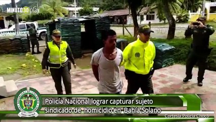 19-09-19 Presunto integrante del Clan del Golfo fue capturado en Bahía Solano por su implicación en un homicidio