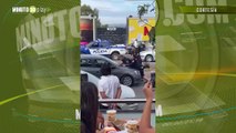 Conductor arrastró a dos oficiales tras intentar esquivar un control policial