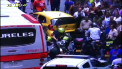 taxista apuñaló motociclista en el centro de medellín