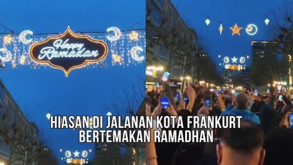 Ramaikan Ramadhan, Jalanan Kota Frankurt Dihias Lampu Bertemakan Ramadhan