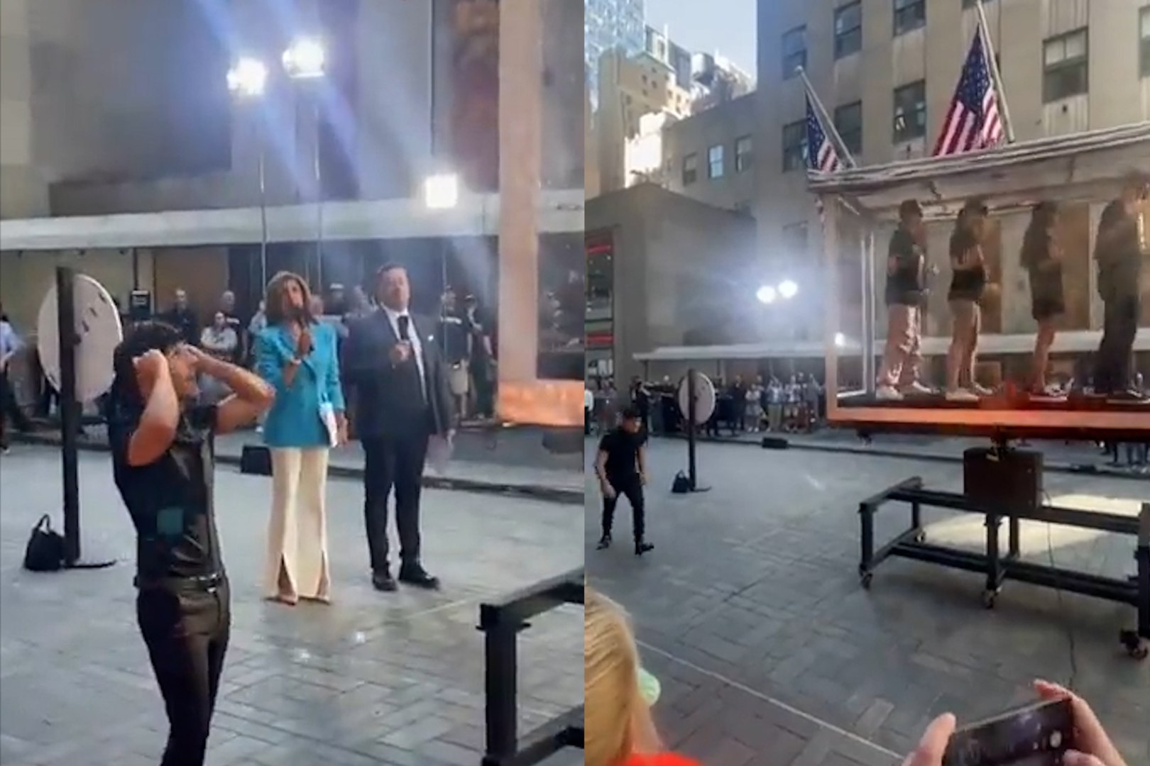 Magician performs a scary trick with teleportation of people in New York