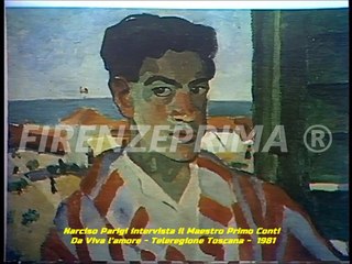 Narciso Parigi intervista il maestro Primo Conti - Teleregione Toscana -1981