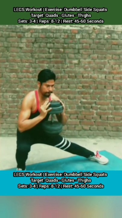 ❌ DUMBBELL SIDE SQUATS ✔️ How can I increase my LEGS size? #heermlgangaputra #naturalbodybuilding