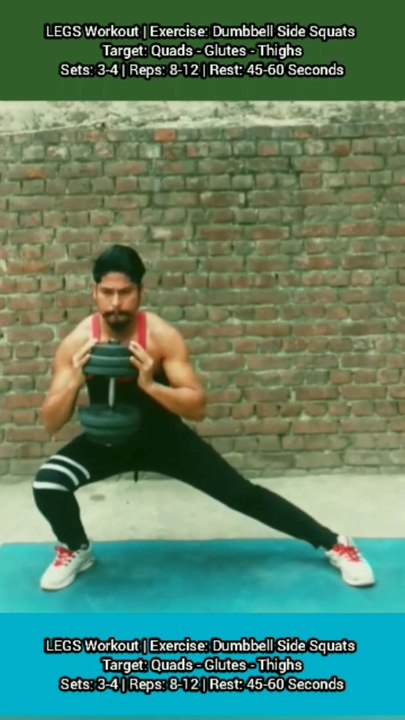 ❌ DUMBBELL SIDE SQUATS ✔️ Which exercise is most effective for LEGS? #heermlgangaputra #naturalbodybuilding