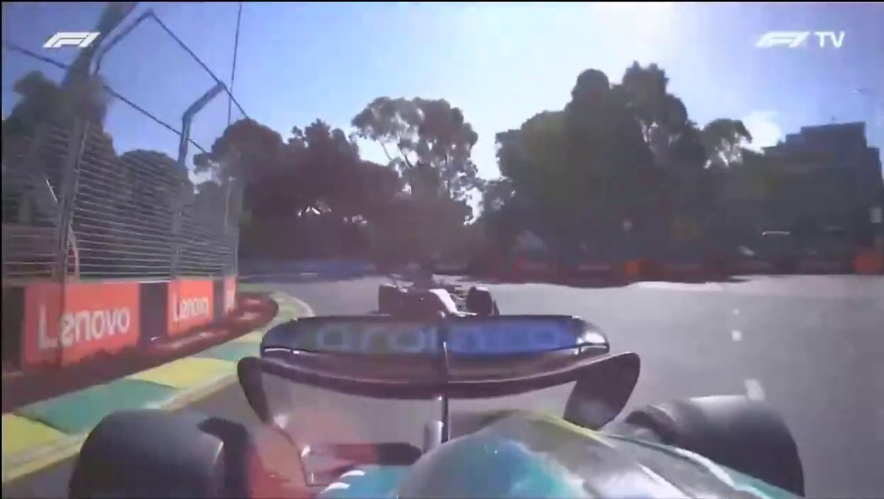 Formula 2024 Australian GP Alonso Rear Onboard Russell Crash