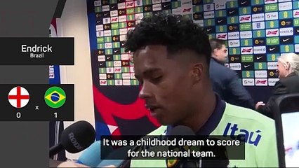 Brazil wonderkid Endrick describes emotions after making Wembley history