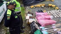 Encontraron más de 130 kilos de pólvora en una cancha de fútbol de Medellín