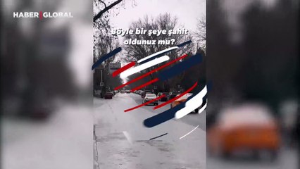 Ankara'da hayrete düşüren görüntü: "Bir yanımızda kar yağar bir yanımız bahar bahçe"