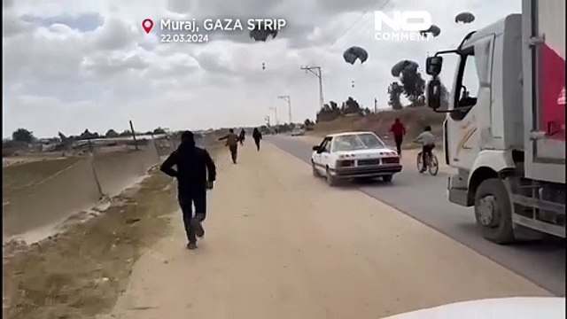 WATCH: Much-needed aid airdropped into Gaza