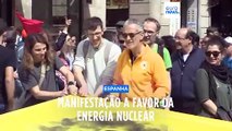 Manifestação em Espanha a favor da energia nuclear