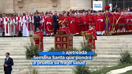 El Papa Francisco se salta su homilía durante la misa del Domingo de Ramos