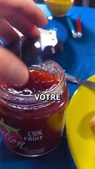La TARTINE tombe côté CONFITURE / BEURRE ?