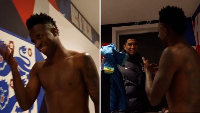 El reencuentro en el túnel para cambiar camisetas que empezó con vacile de Bellingham a Vinicius