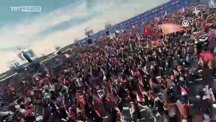 Yeniden Büyük İstanbul Mitingi dronla görüntülendi