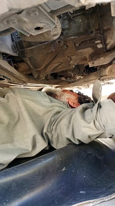 underneath the car