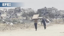 Israel obliga a un desplazamiento forzoso de los gazatíes por los ataque en Jan Yunis