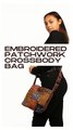 Embroidered Patchwork Crossbody Shoulder Bag