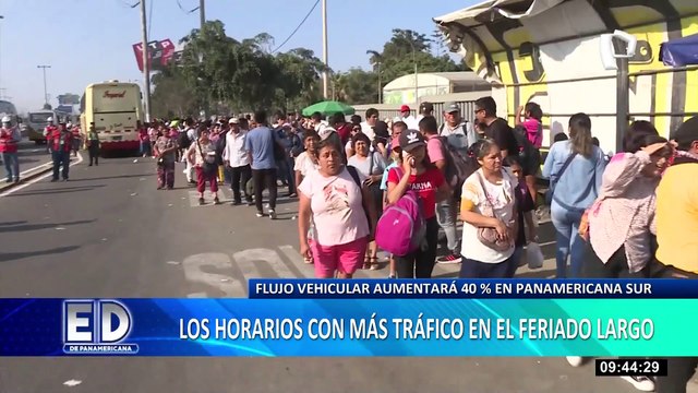 Panamericana Sur: flujo vehicular aumentará 40% durante el feriado largo por Semana Santa