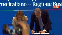 Meloni firma accordo sviluppo e coesione con il Presidente della Basilicata Bardi