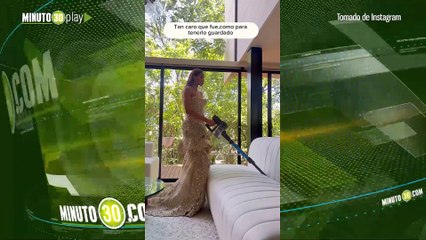 Tan caro que fue para tenerlo guardado Andrea Tovar vuelve a lucir el vestido de Miss Universo seis años después