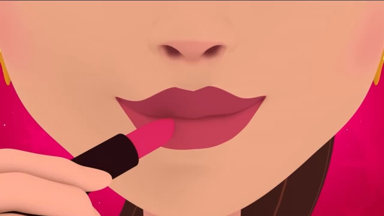 glitter model lipstick sense