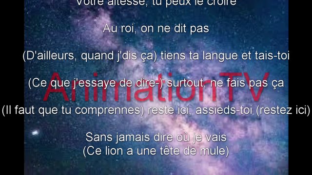 Je voudrais déjà être roi - ROI LION KARAOKE