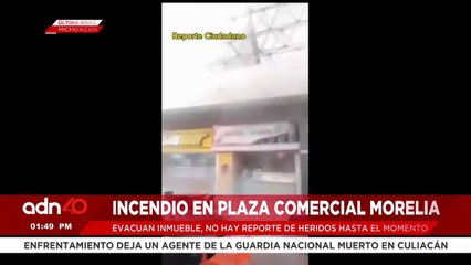 ¡Última Hora! Reportan un incendio en un local comercial de Plaza Morelia en Michoacán