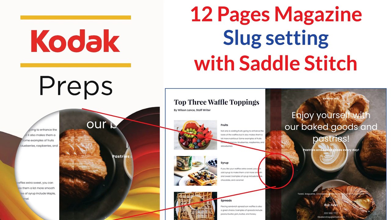 21 (12 Pages) Magazine Slug setting with Saddle Stitch