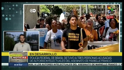 Policía Federal de Brasil, detiene a personas acusadas del asesinato de Marielle Franco