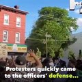 Officers in N.J. take a knee with police brutality protesters