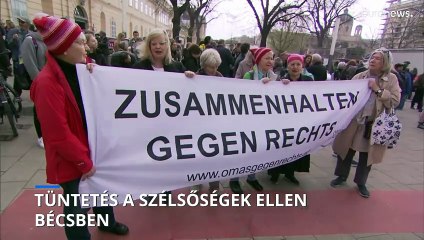 Download Video: Tüntetés a szélsőséges nézetek és a populizmus terjedése ellen Bécsben