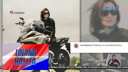 Jennylyn Mercado, may kuwelang biro habang nakasakay sa kaniyang big bike | UB