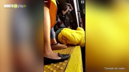 24-09-19 Hombre le lanza a las vías de un tren con su hija de cinco años y ella se salva