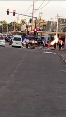 Dos personas resultaron con quemaduras tras fuga de gas en un carro de comida en Santa Cruz