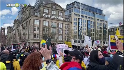 Colombianos en Ámsterdam se unen al paro nacional