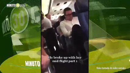 Pasajera enloqueció porque su novio le terminó la relación en pleno avión