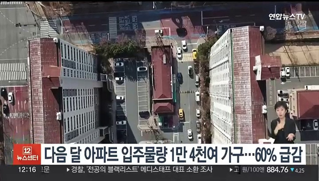 다음 달 아파트 입주물량 1만 4천여 가구…60% 급감