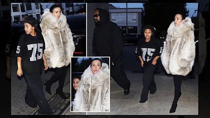 Kanye West, and his daughter North (whom he shares with ex-wife Kim Kardashian) Saturday night.