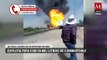 Explotó una pipa con 10 mil litros de gasolina en el Estado de México