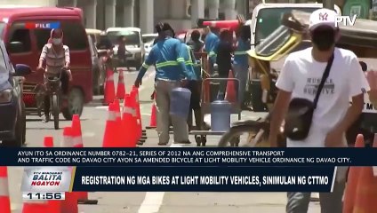 Registration ng mga bikes at light mobility vehicles, sinimulan ng CTTMO