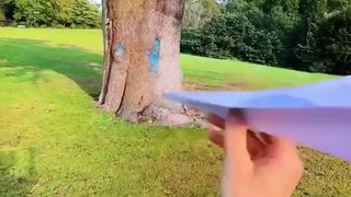 The world's most powerfull paper Aeroplane , how to make paper plane , Best homemade paper toy