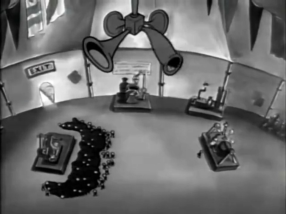 Betty Boop (1933) Betty Boop's Crazy Inventions, animated cartoon character designed by Grim Natwick at the request of Max Fleischer.