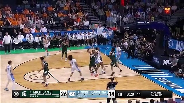 North Carolina vs. Michigan State - Second Round NCAA tournament extended highlights