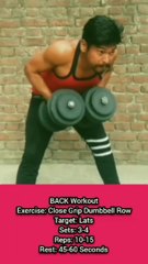 ❌ DUMBBELL CLOSE GRIP ROW ✔️ How can I Build my Back Bigger? #heermlgangaputra #naturalbodybuilding