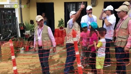 17-11-18 Alcaldía  y EPM entregaron obras de acueducto en Manrrique, alcantarillado alcanza un avance del 85